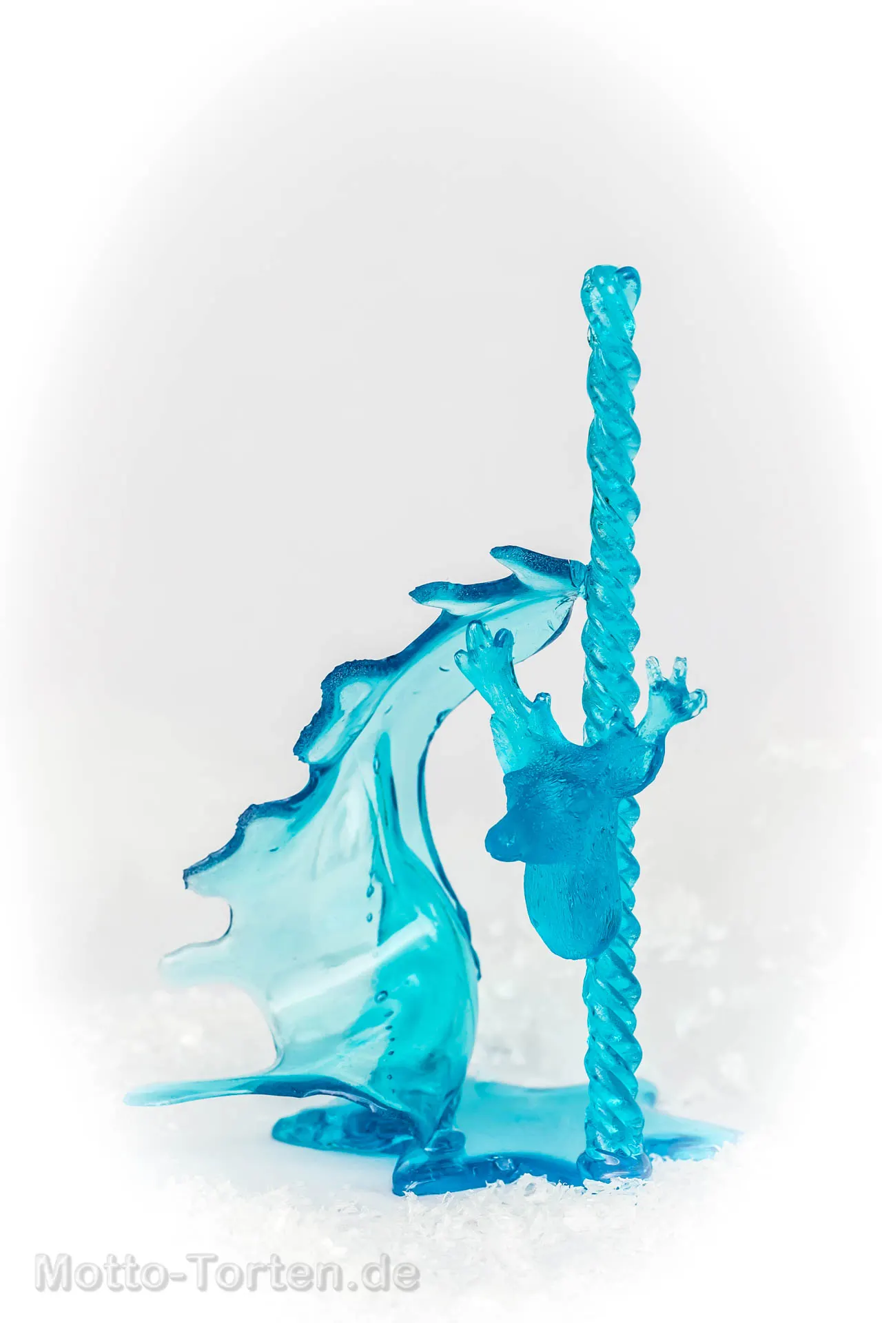 Eisfigur eines Hirschs aus Isomalt-Zucker