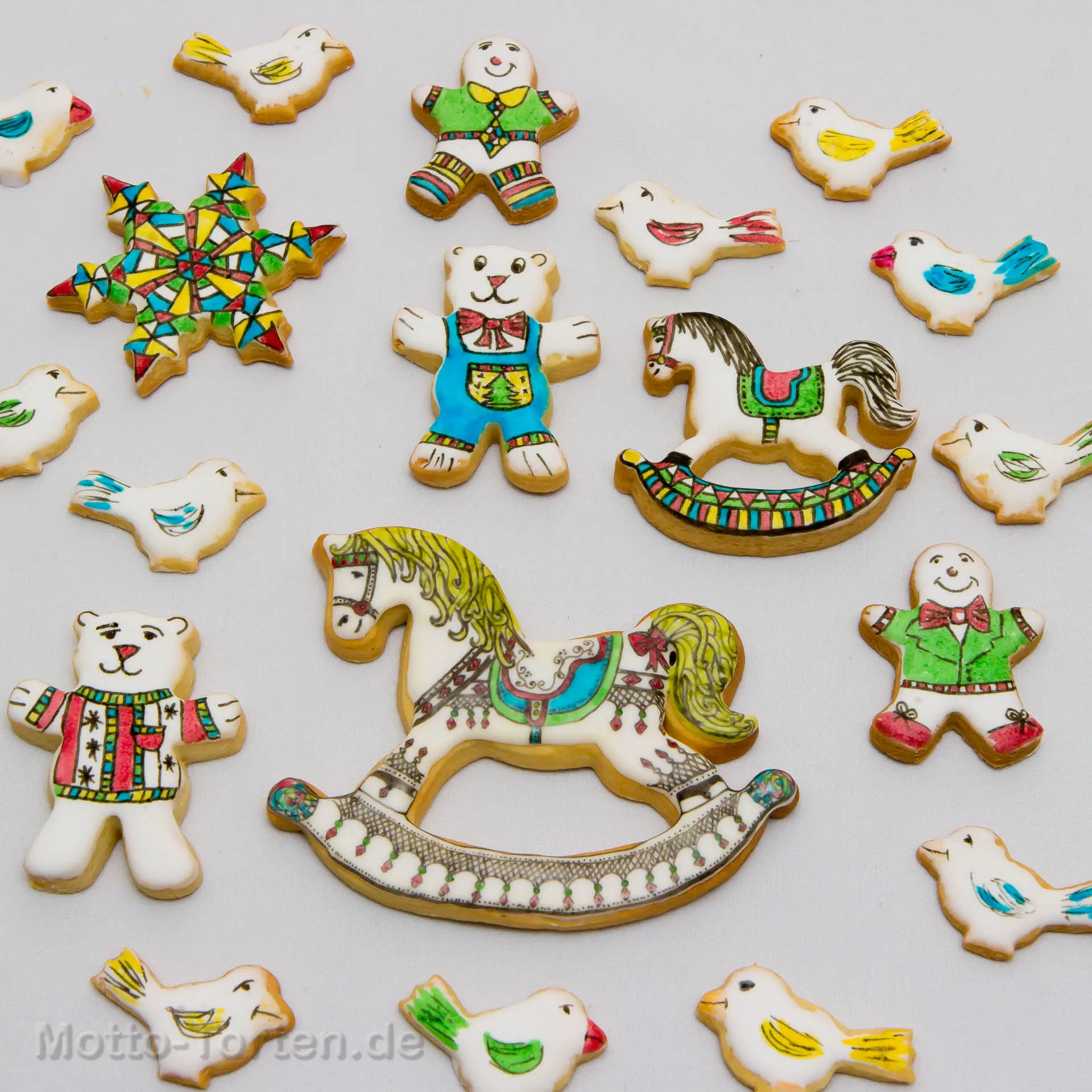 Fein verzierte Weihnachtsplätzchen