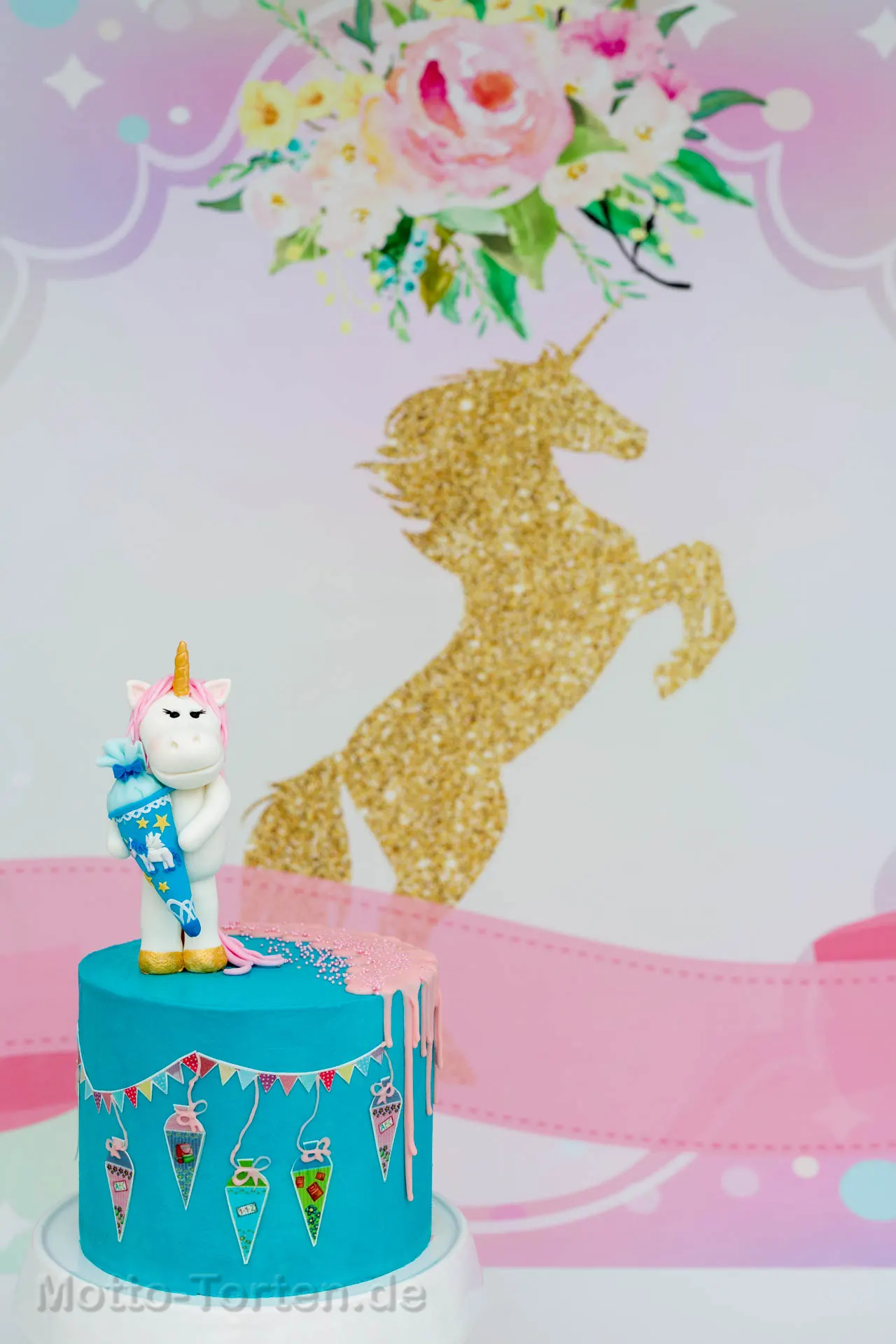 Einhorntorte zum Schulanfang