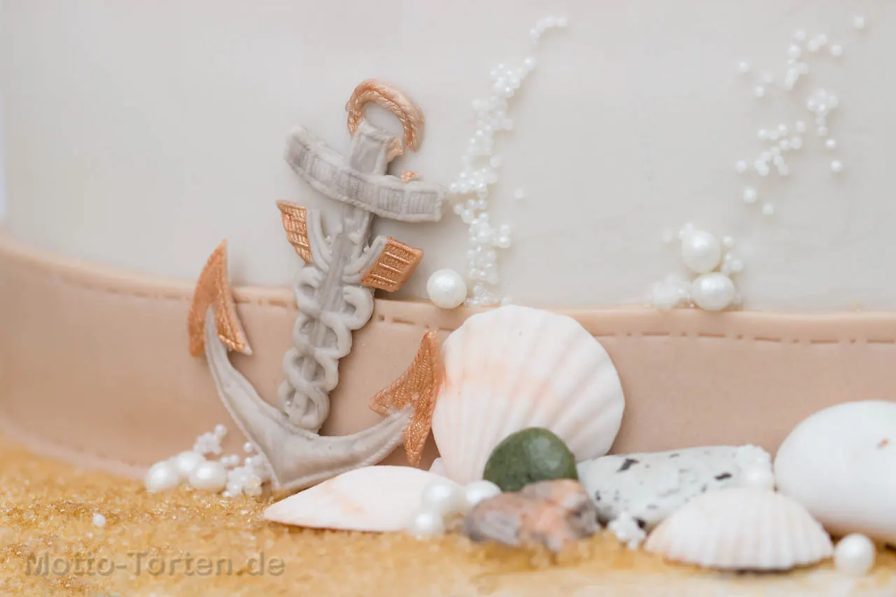 Detailaufnahme Anker aus Fondant