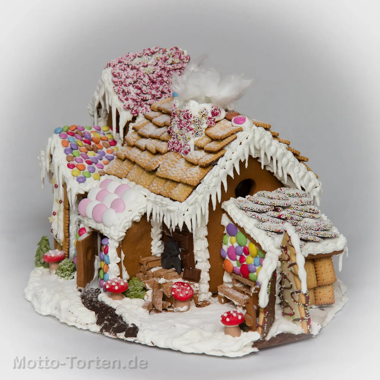 Lebkuchenhaus mit Süßigkeiten