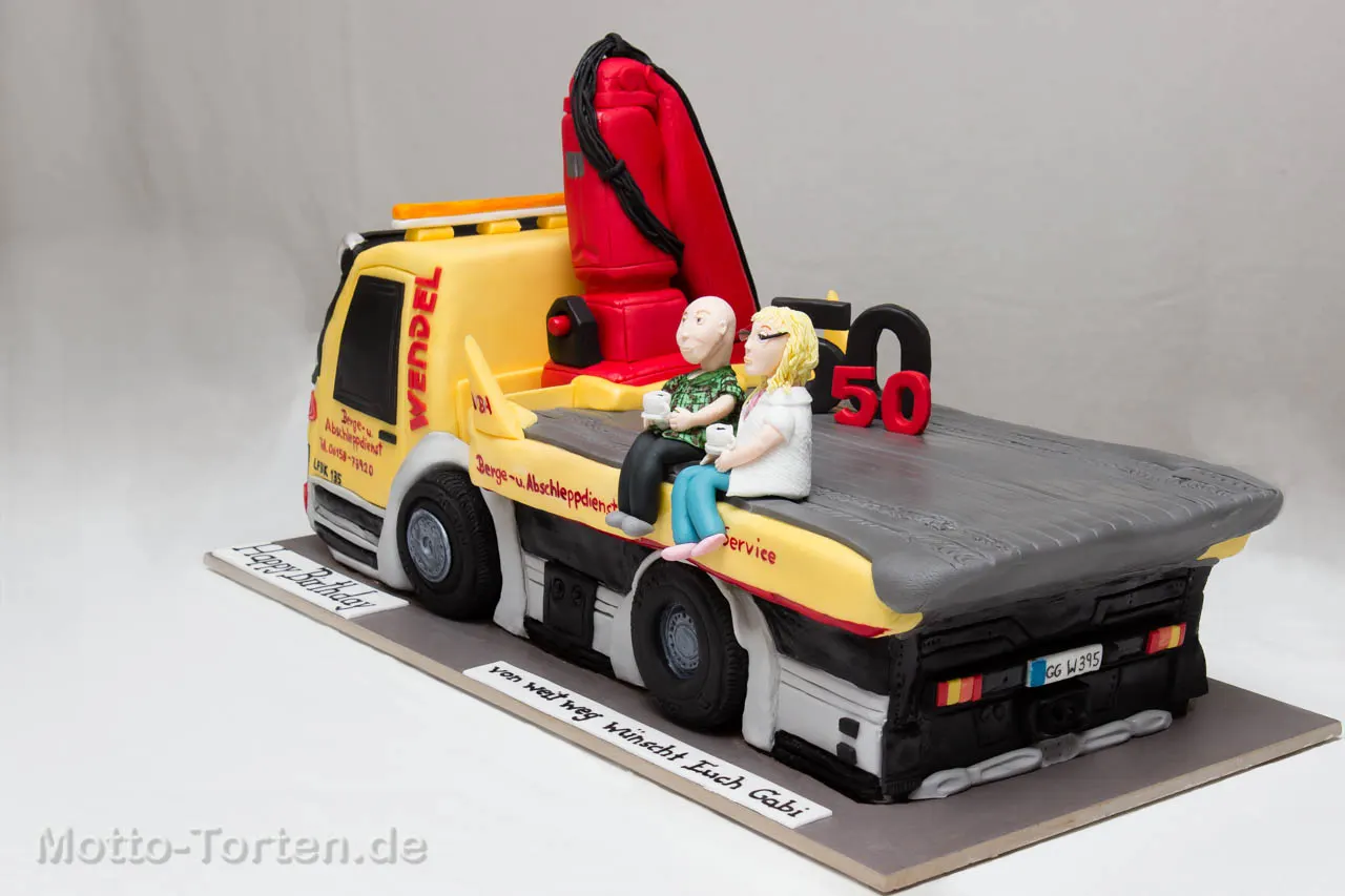 Motivtorte Abschleppdienst
