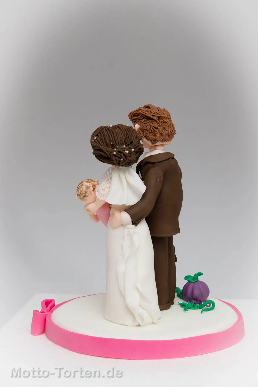 Das Fondantbrautpaar von hinten