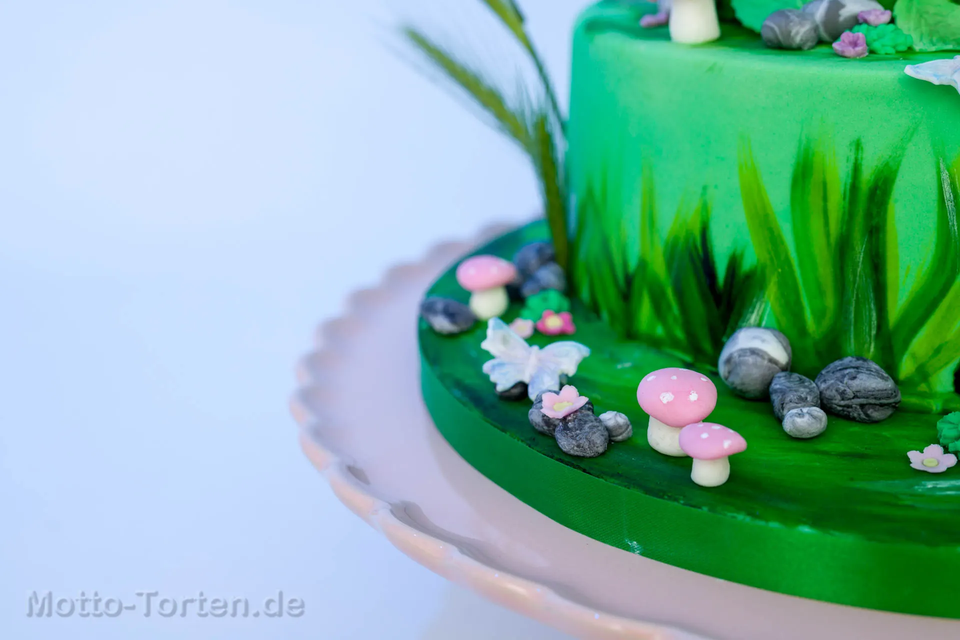 Pilze und Steine aus Fondant