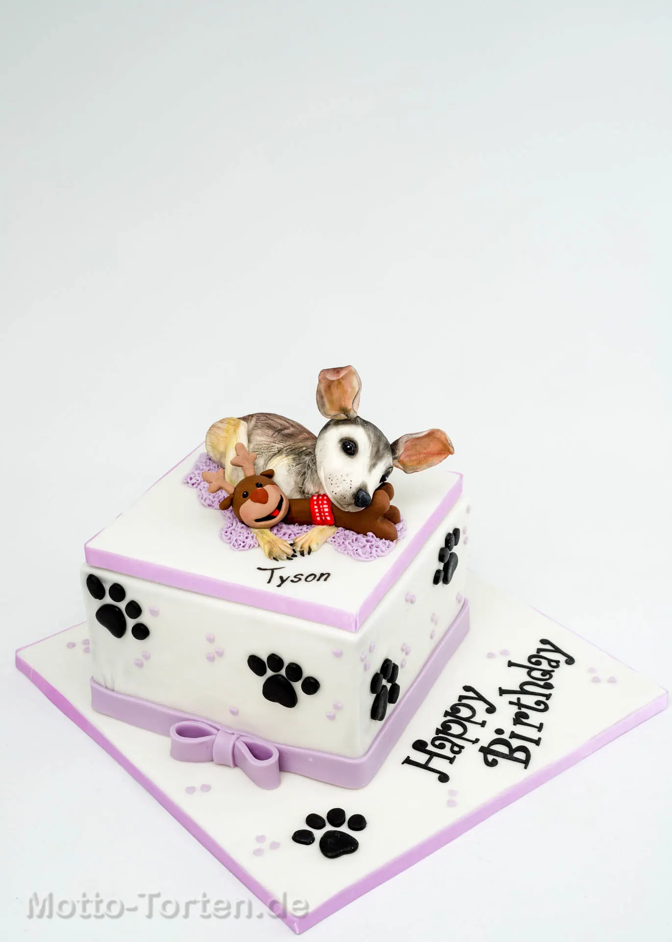 Torte mit Hundedekor