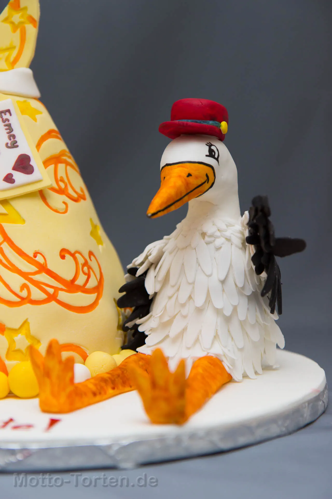 Storch aus Fondant