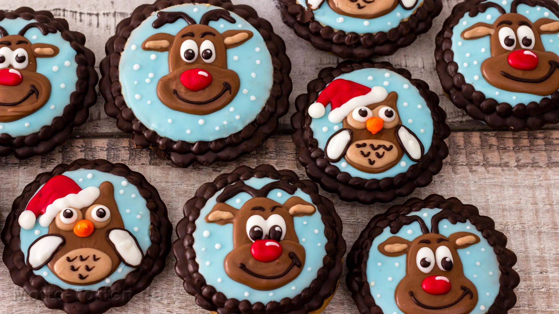 Weihnachtscookies mit Schokolade