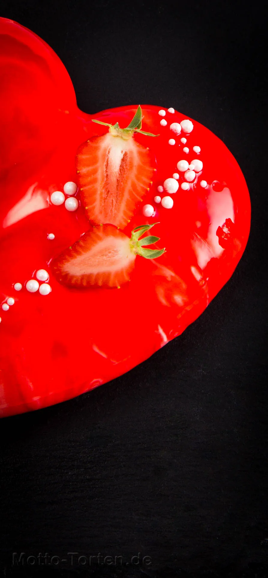 Herztorte mit Mirror glaze