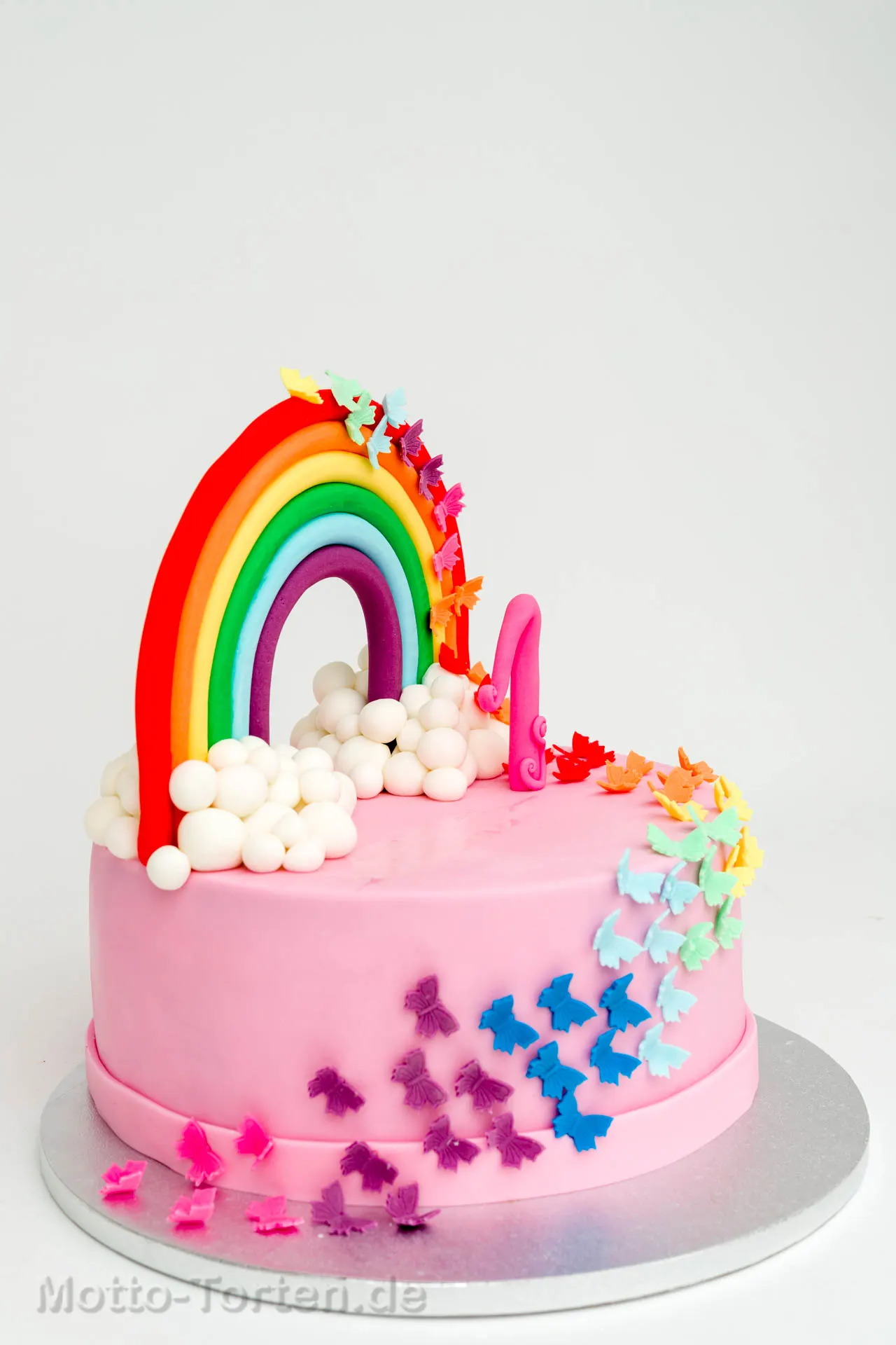 Geburtstagstorte mit Fondantschmetterlinge