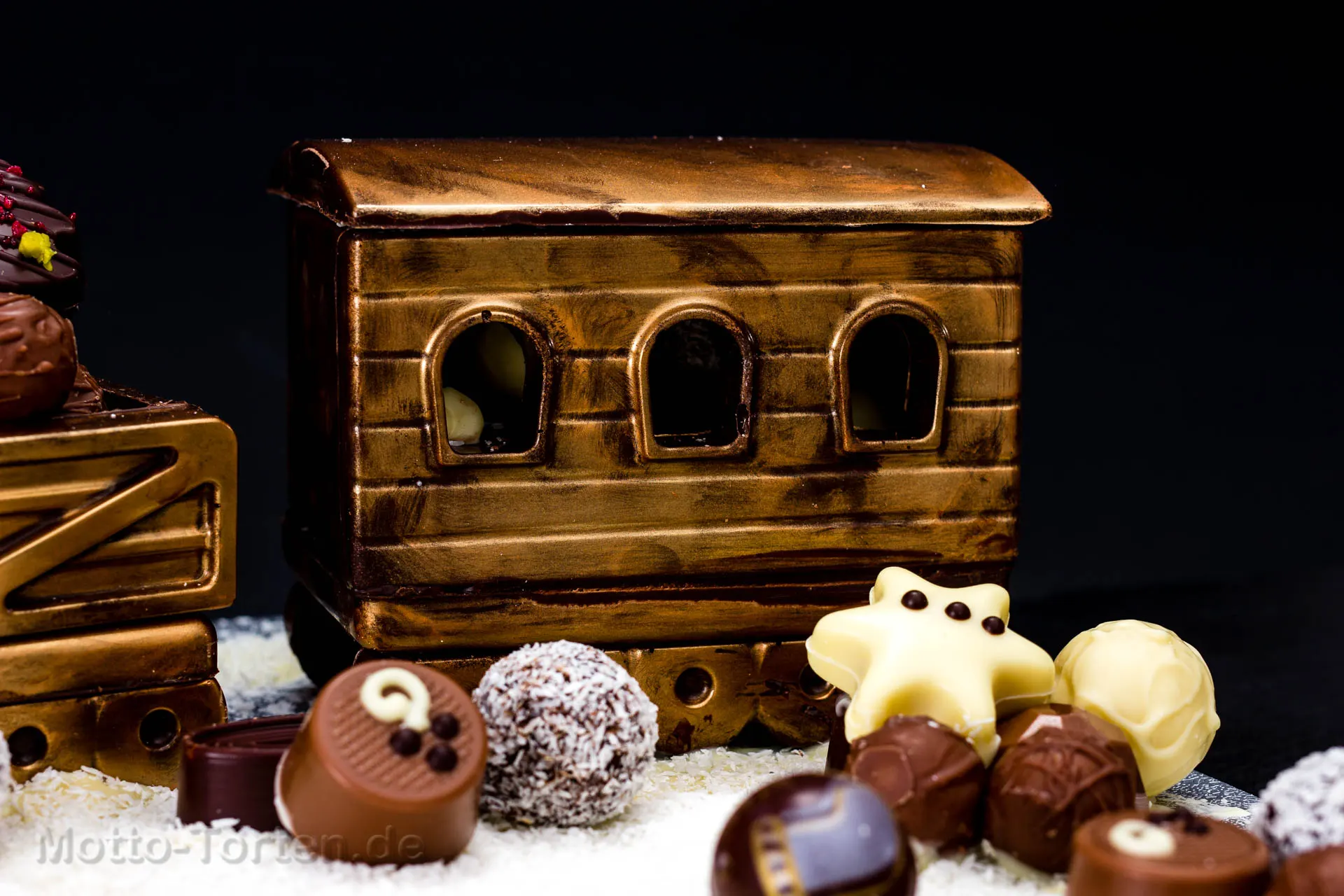 Schokoladenzug mit Pralinen