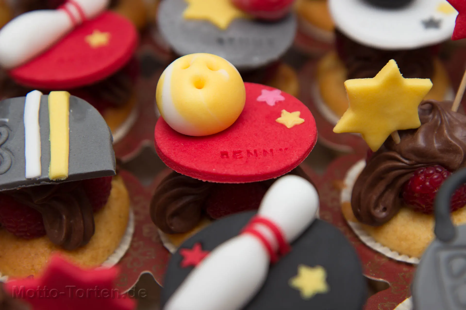 Cupcakes mit Thema Kegeln