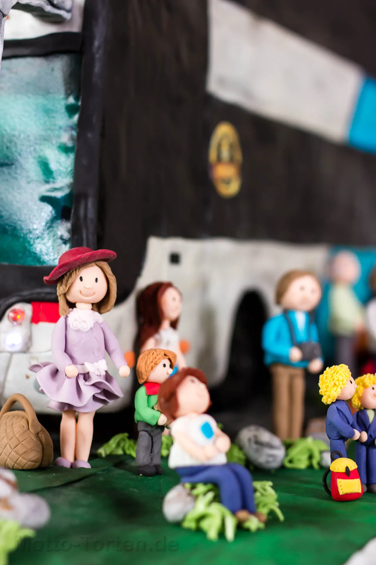 Reisegesellschaft aus Fondant