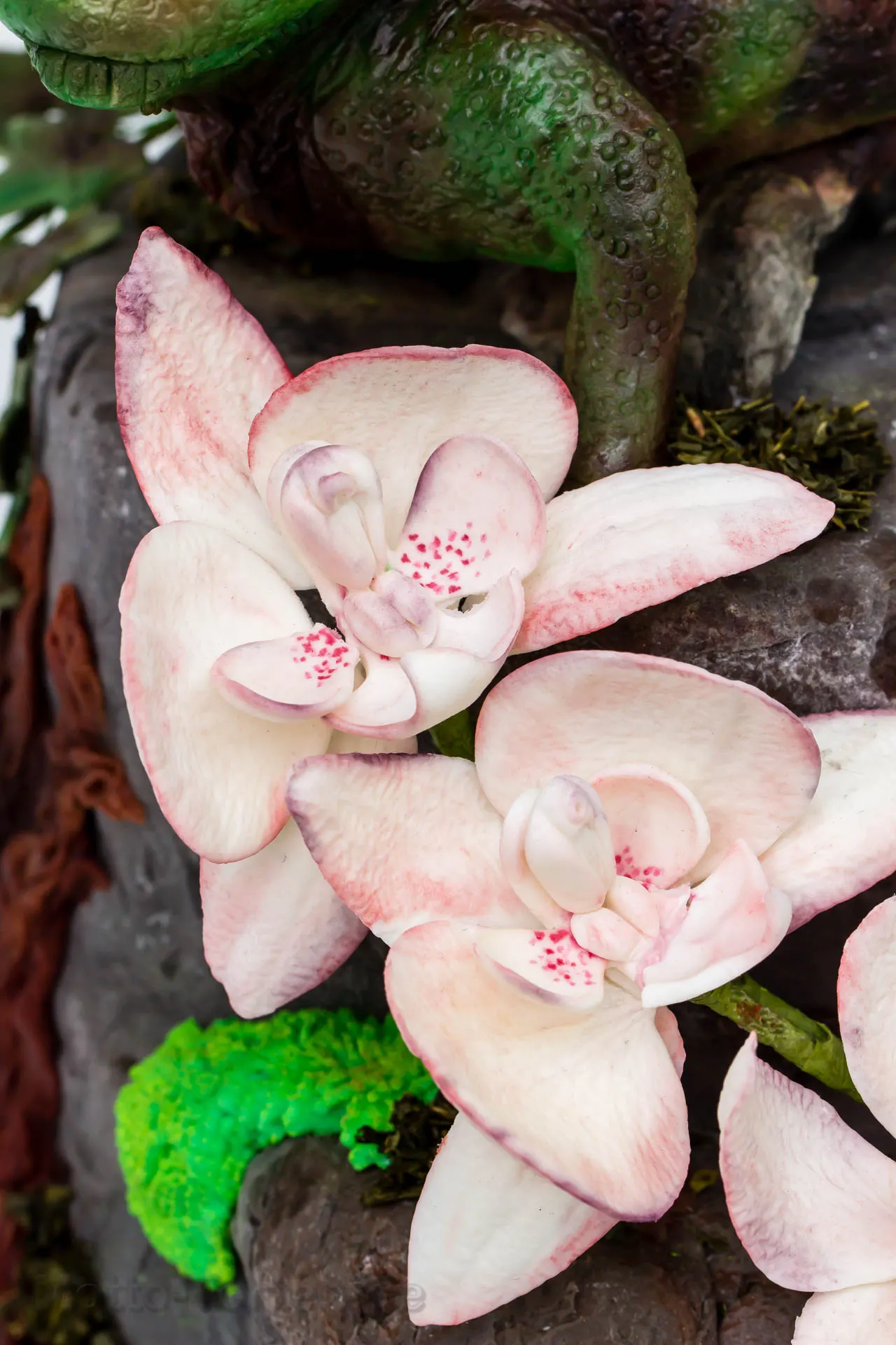 Orchideen aus Blütenpaste